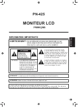 Preview for 39 page of Sharp PN-425 Operation Manual