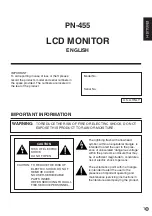 Preview for 1 page of Sharp PN-455 Operation Manual