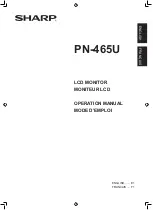 Preview for 1 page of Sharp PN-465U Operation Manual