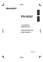 Preview for 1 page of Sharp PN-655 Operation Manual