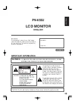 Preview for 3 page of Sharp PN-655 Operation Manual