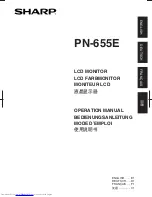 Preview for 1 page of Sharp PN-655E Operation Manual