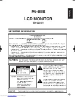 Preview for 3 page of Sharp PN-655E Operation Manual