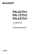 Preview for 1 page of Sharp PN-65TH1 Operation Manual