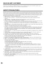 Preview for 4 page of Sharp PN-65TH1 Operation Manual