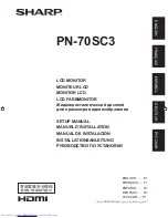 Sharp PN-70SC3 Setup Manual предпросмотр