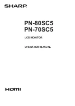 Предварительный просмотр 1 страницы Sharp PN-70SC5 Operation Manual