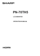 Sharp PN-70TH5 Operation Manual preview