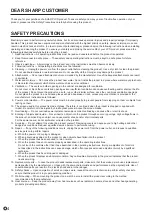 Preview for 4 page of Sharp PN-70TH5 Operation Manual