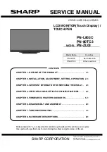 Preview for 1 page of Sharp PN-80TC3 Service Manual