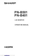 Sharp PN-B401 Operation Manuals preview