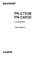 Предварительный просмотр 1 страницы Sharp PN-C603D User Manual