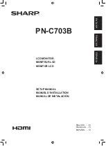 Preview for 1 page of Sharp PN-C703B Setup Manual