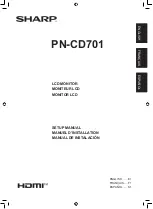 Preview for 1 page of Sharp PN-CD701 Setup Manual