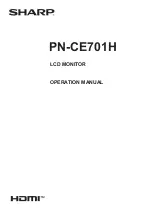 Sharp PN-CE701H Operation Manual preview