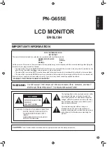 Preview for 3 page of Sharp PN-G655E Operation Manual