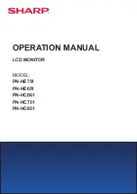 Sharp PN-HC651 Operation Manual предпросмотр