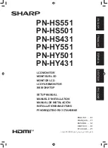 Sharp PN-HS431 Setup Manual preview