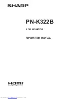 Preview for 1 page of Sharp PN-K322B Operation Manual