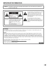 Preview for 3 page of Sharp PN-L603W Operation Manual