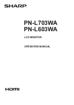 Предварительный просмотр 1 страницы Sharp PN-L603WA Operation Manual