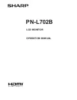 Preview for 1 page of Sharp PN-L702B Operation Manual