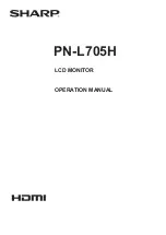 Sharp PN-L705H Operation Manual preview