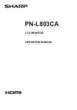 Sharp PN-L803CA Operation Manuals preview