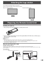 Preview for 15 page of Sharp PN-R426 Operation Manual