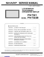 Sharp PN-T321 Service Manual предпросмотр