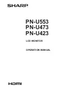 Sharp PN-U553 Operation Manual preview