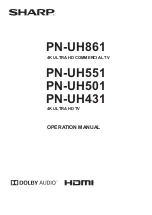 Sharp PN-UH431 Operation Manual preview