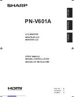 Sharp PN-V601A Setup Manual preview