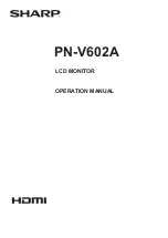 Sharp PN-V602A Operation Manual предпросмотр