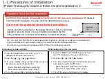 Preview for 6 page of Sharp PN-V701 Installation Manuallines