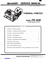 Preview for 1 page of Sharp PR-45M Service Manual