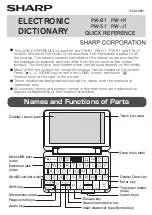 Sharp PW-B1 Quick Reference preview