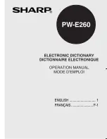 Sharp PW-E260 Operation Manual preview