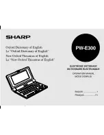 Preview for 1 page of Sharp PW-E300 Operation Manual