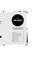 Sharp PW-E500 Operation Manual preview