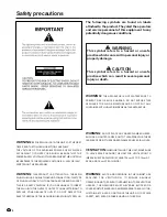 Preview for 4 page of Sharp PZ-43HV2E Operation Manual