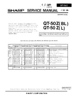 Предварительный просмотр 17 страницы Sharp QT-50Z Service Manual