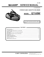 Sharp QT-80W Service Manual preview