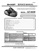 Preview for 1 page of Sharp QT-90W Service Manual