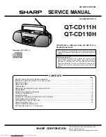 Предварительный просмотр 1 страницы Sharp QT-CD110H Service Manual