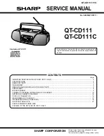 Предварительный просмотр 1 страницы Sharp QT-CD111 Service Manual