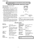 Предварительный просмотр 2 страницы Sharp QT-CD111 Service Manual