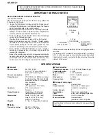 Предварительный просмотр 2 страницы Sharp QT-CD121 Service Manual