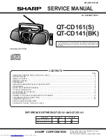 Sharp QT-CD141 Service Manual preview
