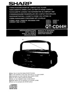 Sharp QT-CD44H Operation Manual preview